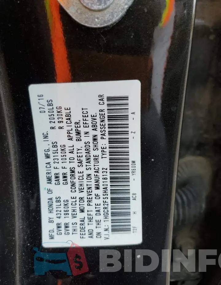 1HGCR2F55HA018132 Photo# 13