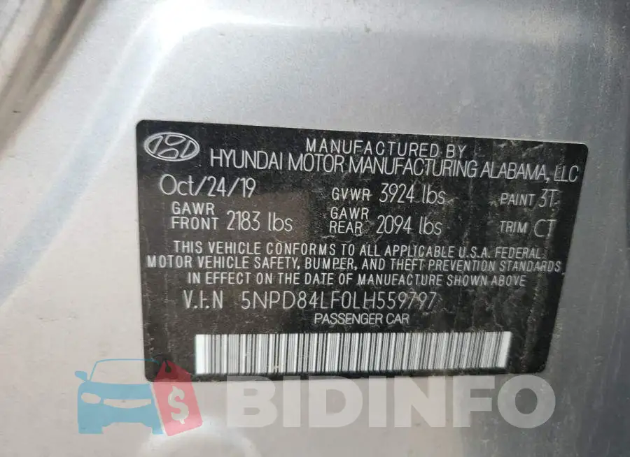 5NPD84LF0LH559797 Photo# 12