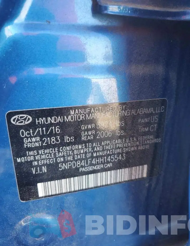 5NPD84LF4HH145543 Photo# 12