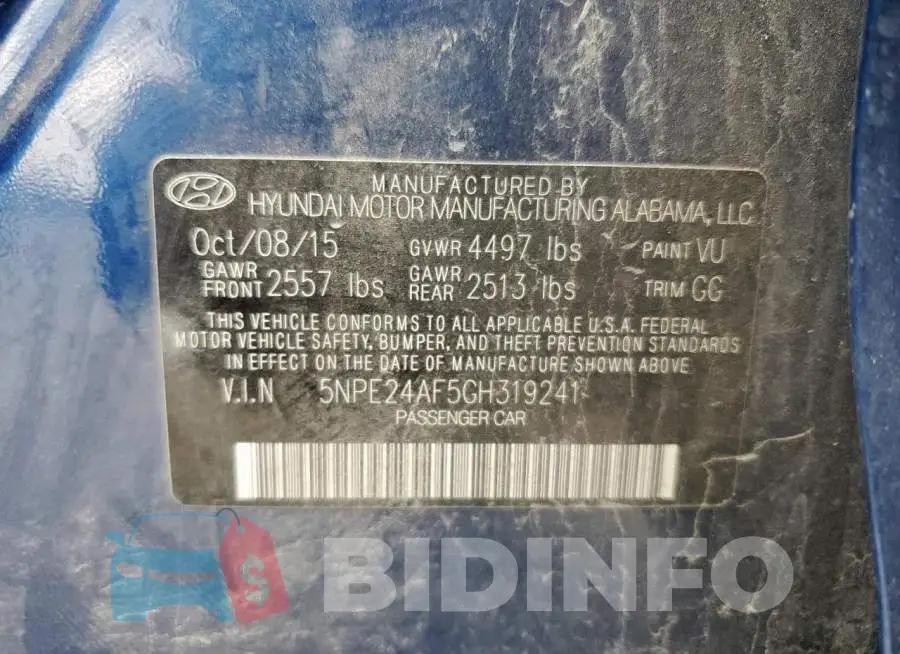 5NPE24AF5GH319241 Photo# 12