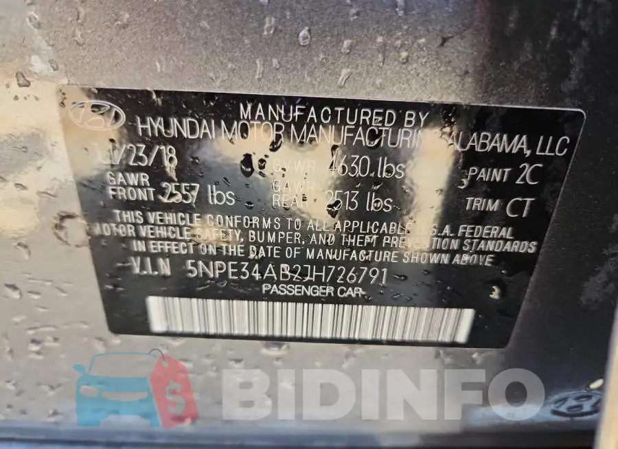 5NPE34AB2JH726791 Photo# 13
