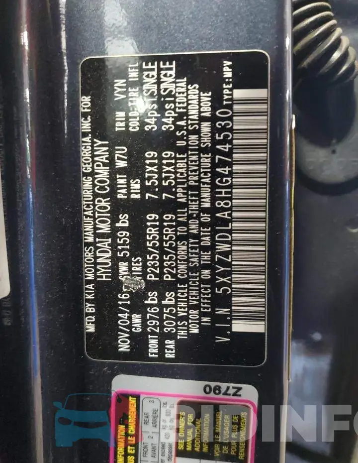 5XYZWDLA8HG474530 Photo# 12