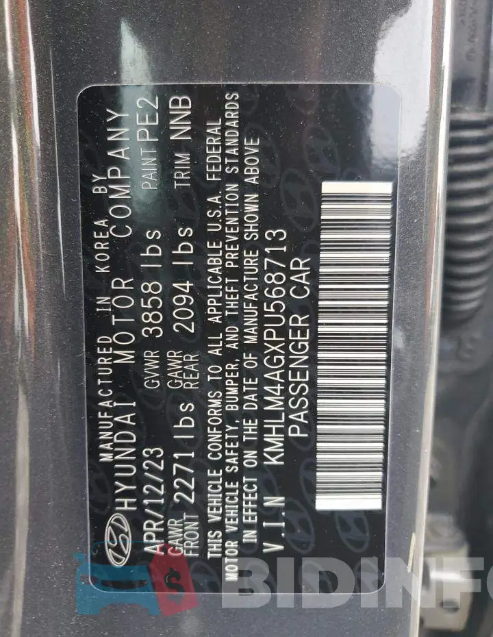 KMHLM4AGXPU568713 Photo# 13