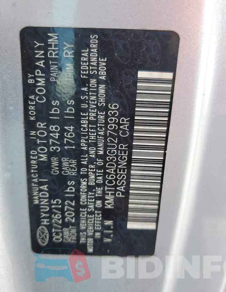 KMHTC6AD3GU279936 Photo# 12