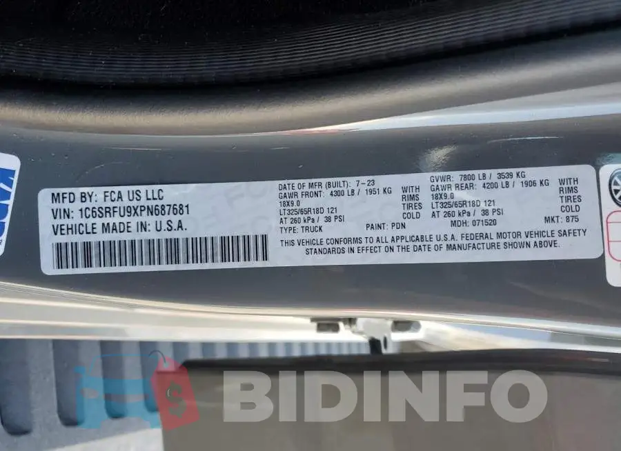 1C6SRFU9XPN687681 Photo# 12