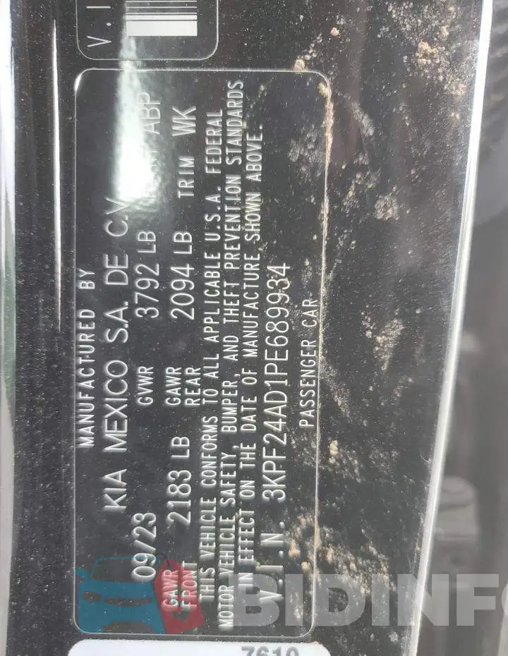 3KPF24AD1PE689934 Photo# 13
