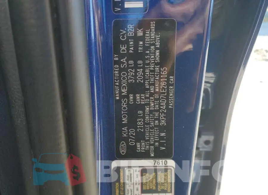 3KPF24AD7LE261165 Photo# 12