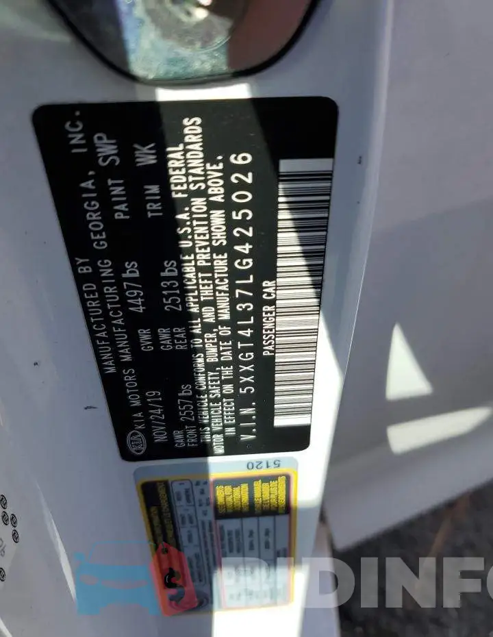 5XXGT4L37LG425026 Photo# 12