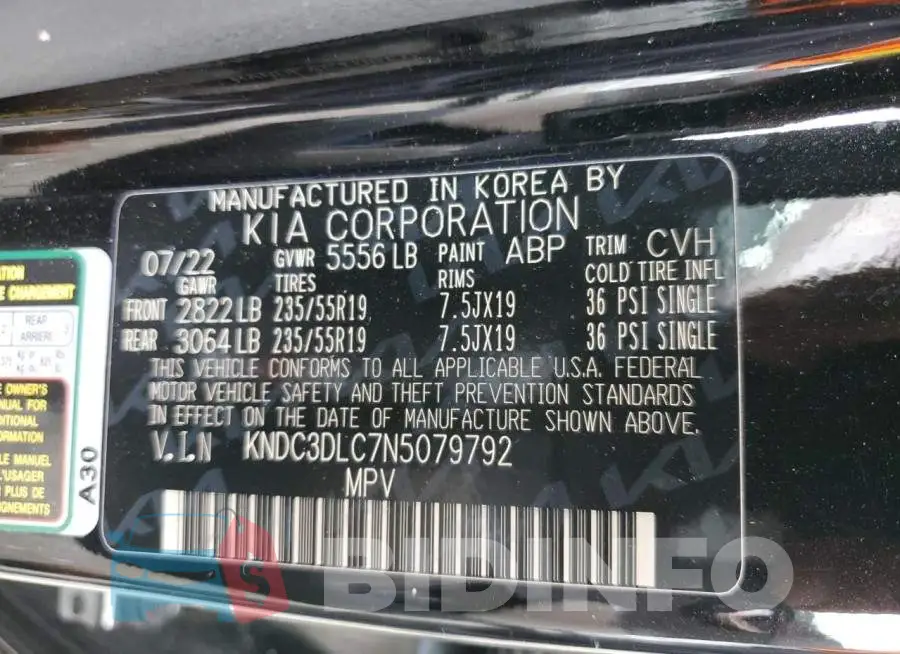 KNDC3DLC7N5079792 Photo# 13