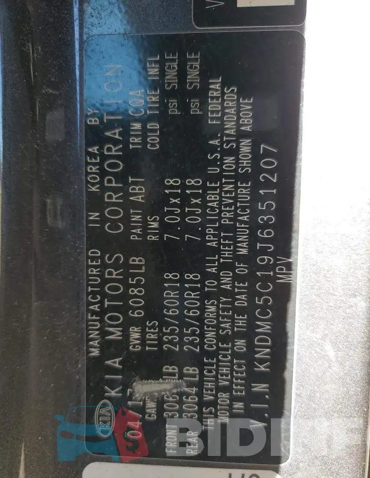 KNDMC5C19J6351207 Photo# 13