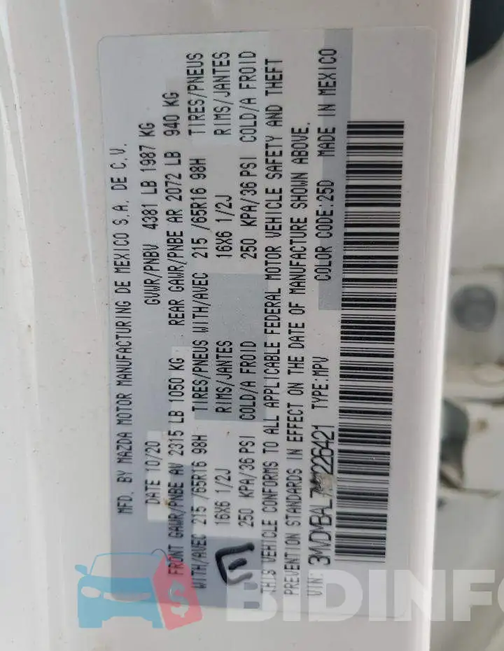 3MVDMBAL7MM226421 Photo# 14