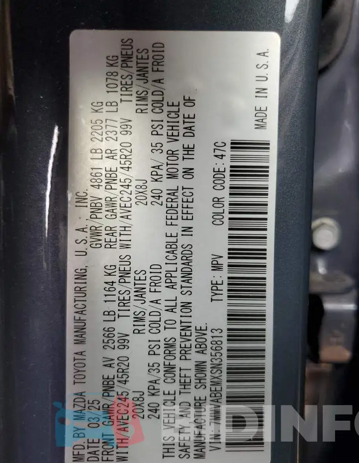 7MMVABEMXSN356813 Photo# 13
