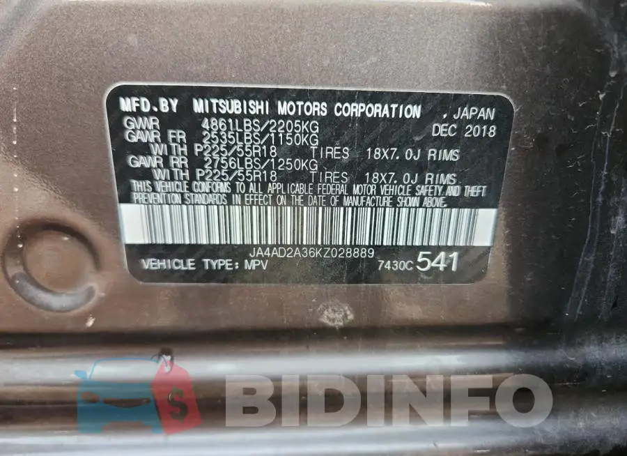 JA4AD2A36KZ028889 Photo# 14