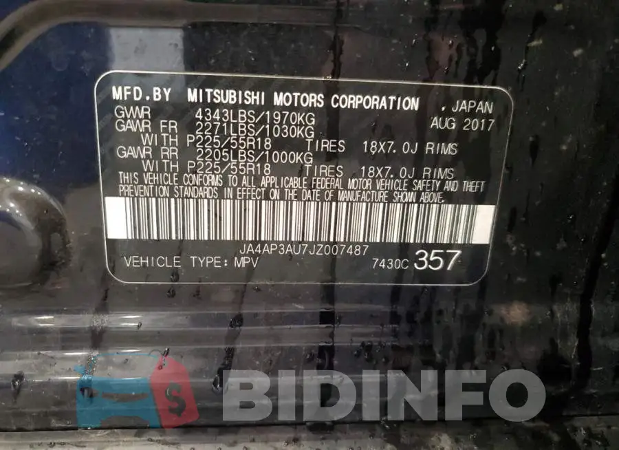 JA4AP3AU7JZ007487 Photo# 13