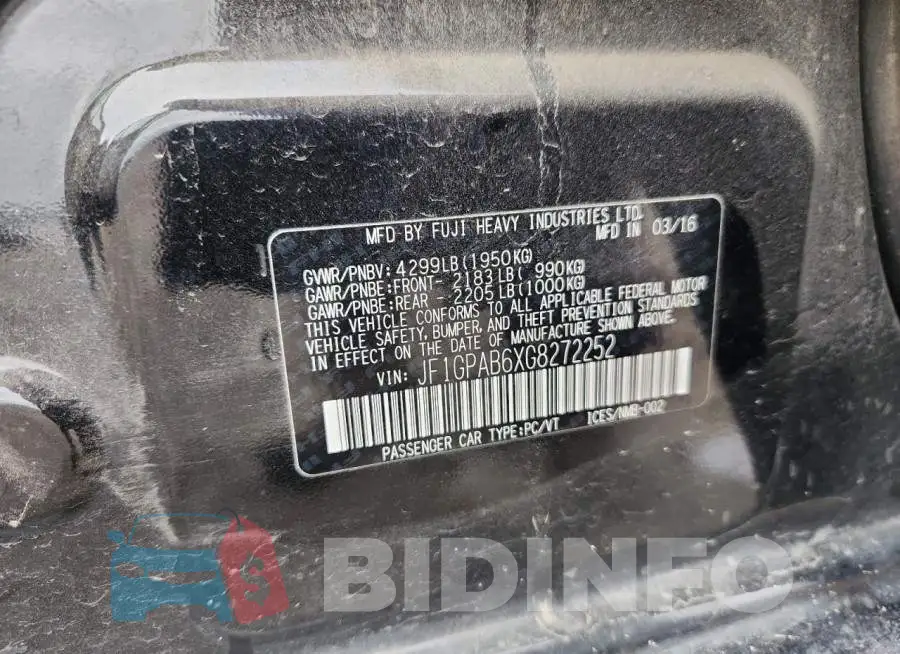 JF1GPAB6XG8272252 Photo# 12