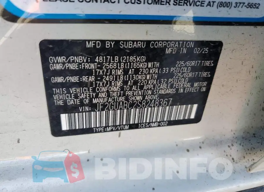 JF2GUABC2S8248367 Photo# 13