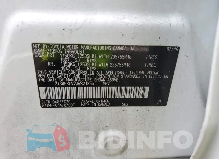 2T3RFREV2JW821855 Photo# 12