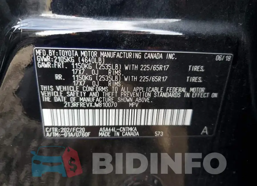 2T3RFREVXJW810070 Photo# 14