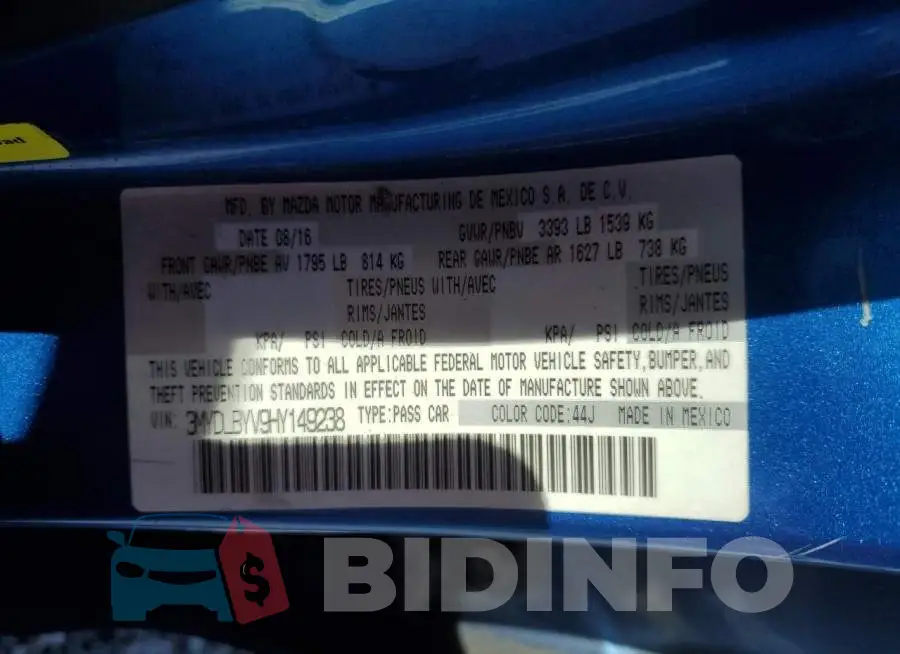 3MYDLBYV9HY149238 Photo# 12