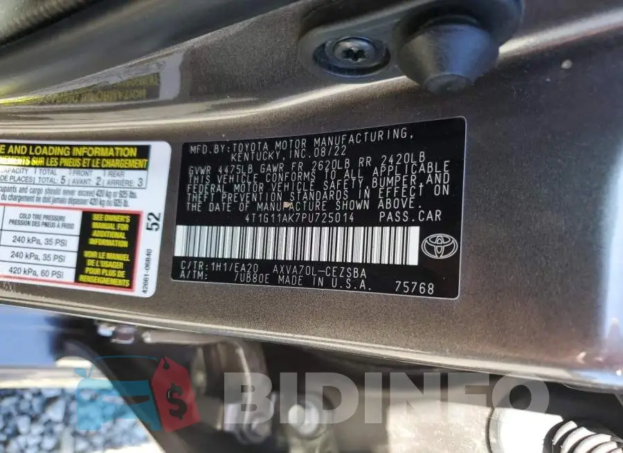 4T1G11AK7PU725014 Photo# 13