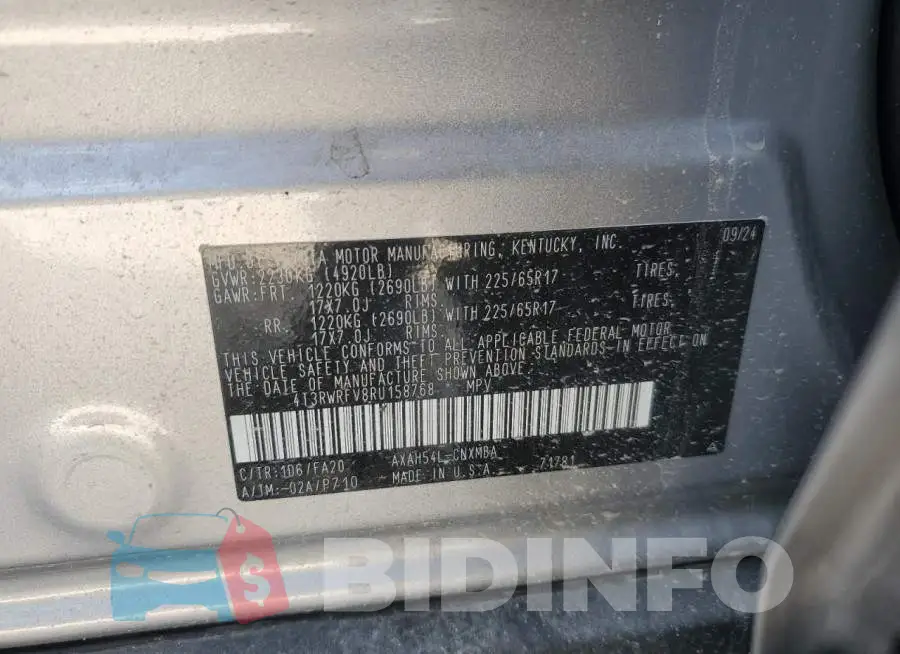 4T3RWRFV8RU158768 Photo# 14