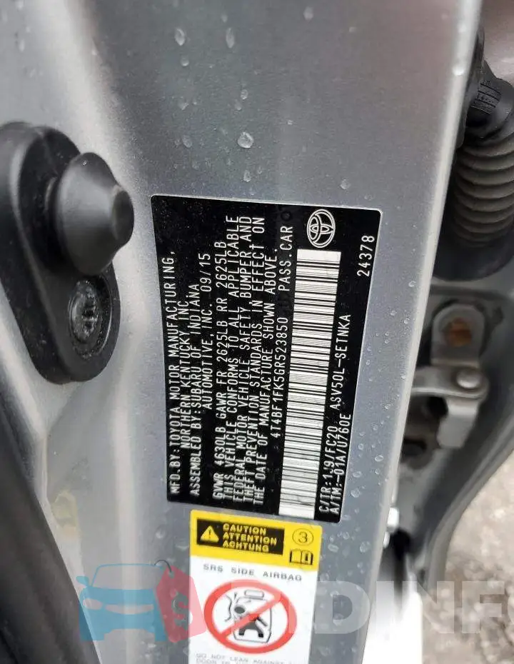 4T4BF1FK5GR523850 Photo# 12
