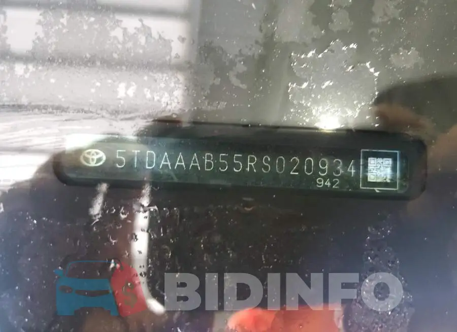 5TDAAAB55RS020934 Photo# 13