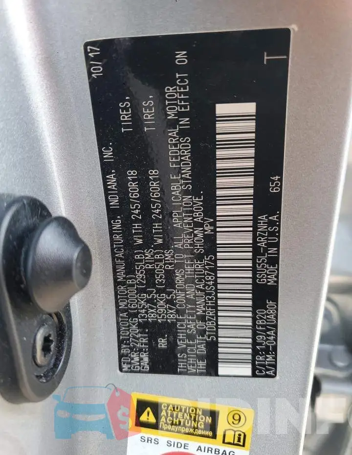 5TDBZRFH3JS487175 Photo# 13