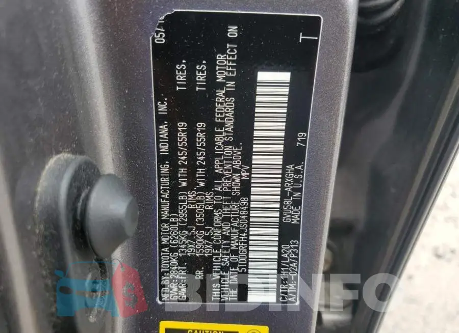 5TDDGRFH4JS048498 Photo# 14