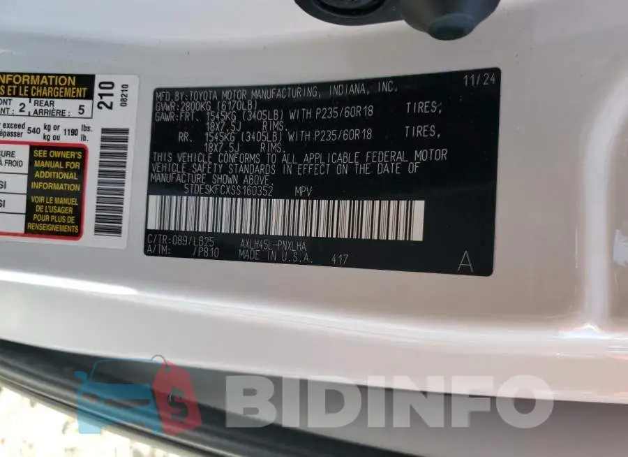 5TDESKFCXSS160352 Photo# 13