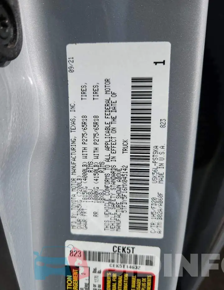 5TFDY5F16MX045142 Photo# 12