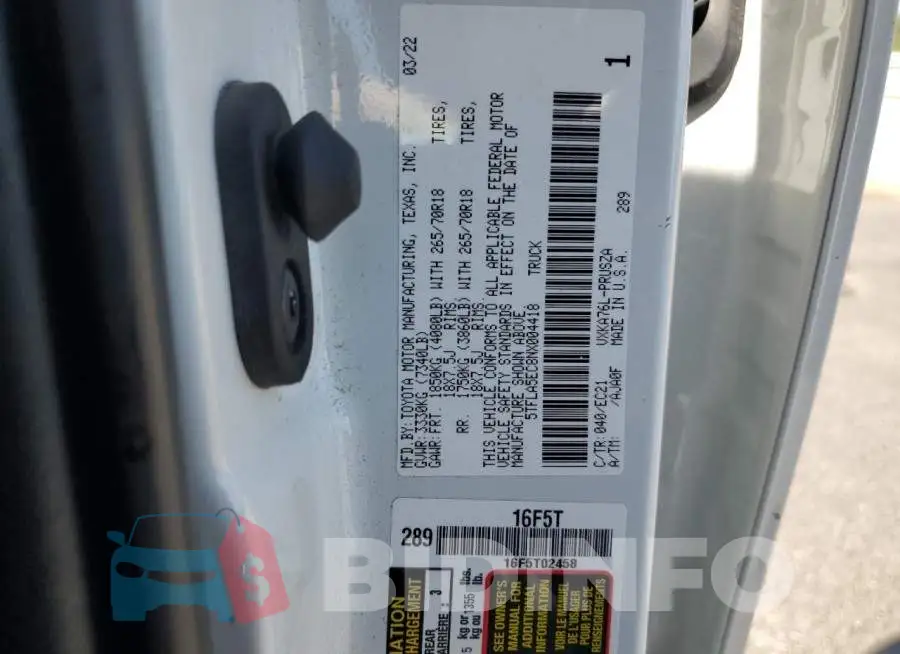 5TFLA5EC8NX004418 Photo# 13
