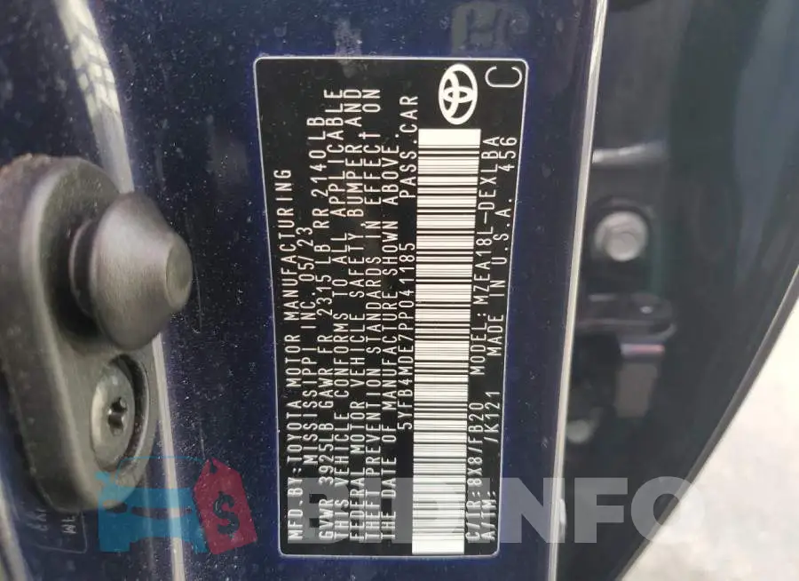 5YFB4MDE7PP041185 Photo# 12