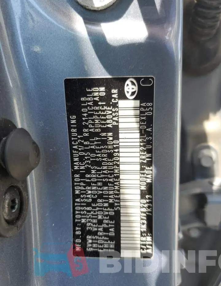 5YFEPMAE1MP209410 Photo# 12