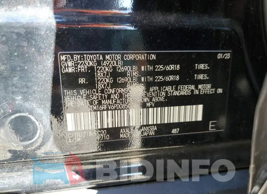 JTM16RFV6PD085004 Photo# 13
