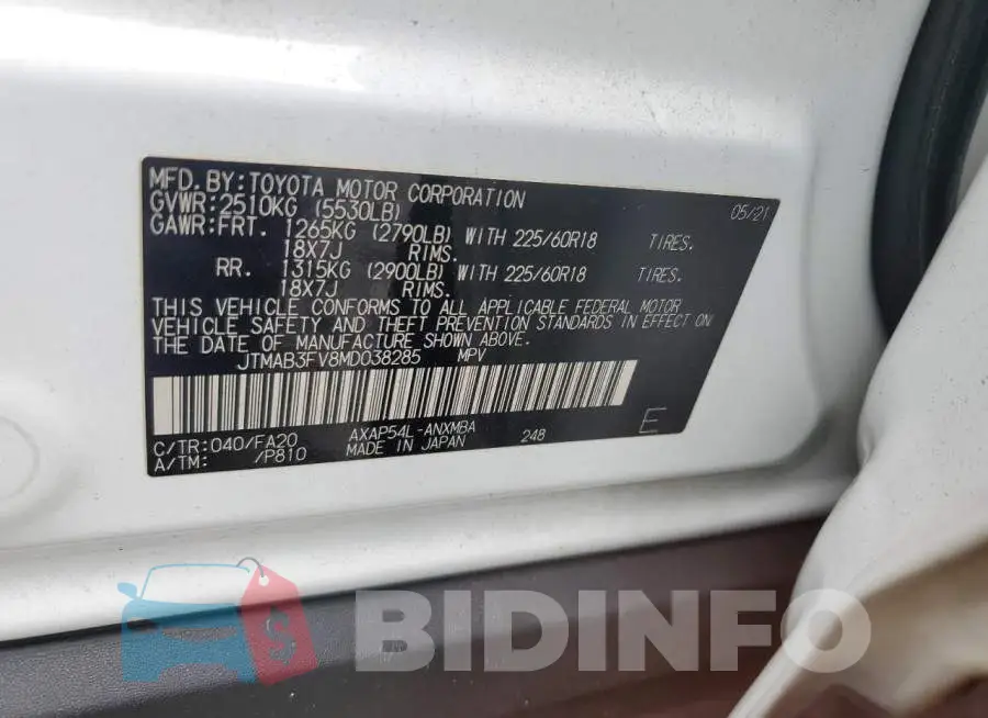 JTMAB3FV8MD038285 Photo# 13