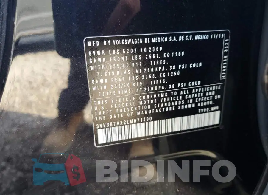 3VV3B7AX2LM071490 Photo# 14