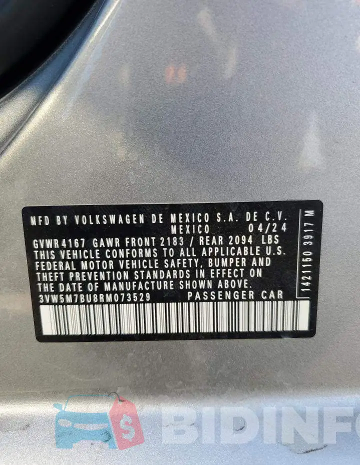 3VW5M7BU8RM073529 Photo# 13
