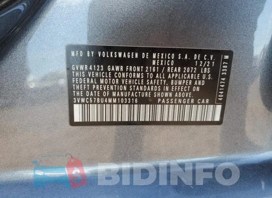 3VWC57BU4MM103316 Photo# 12