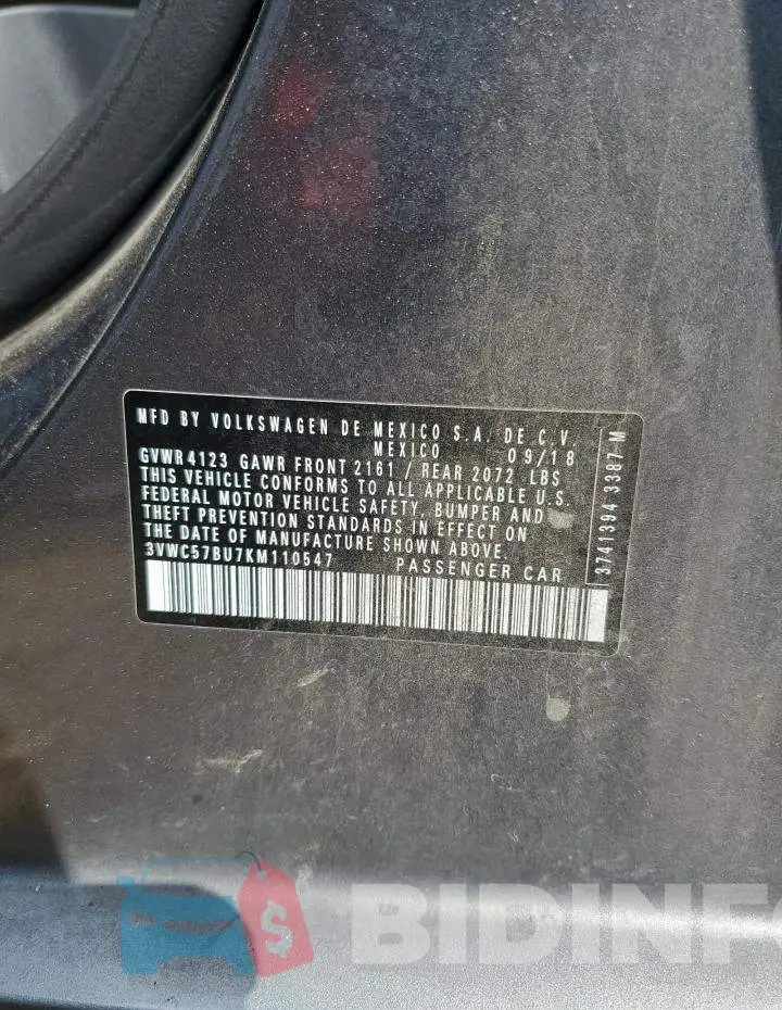 3VWC57BU7KM110547 Photo# 12