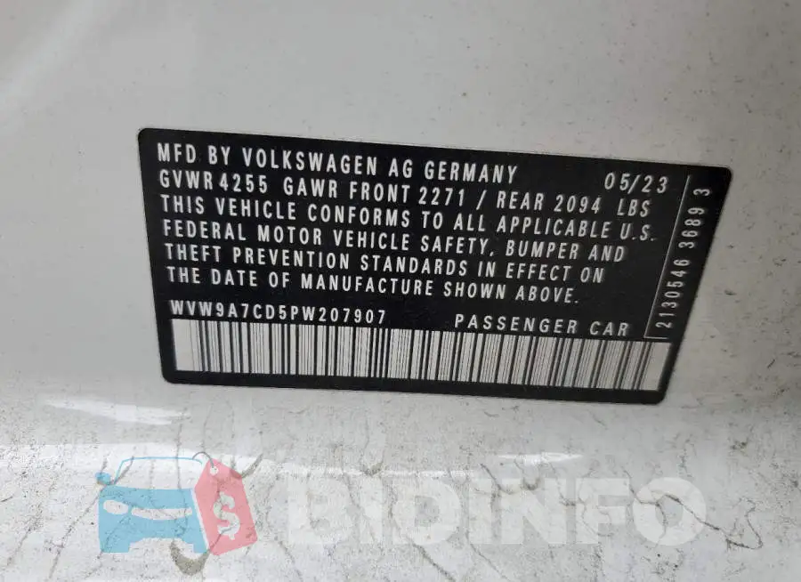WVW9A7CD5PW207907 Photo# 13