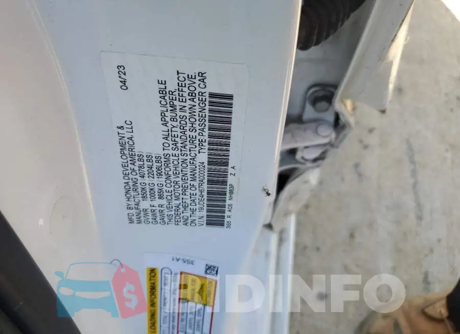19UDE4H67RA000024 Photo# 12