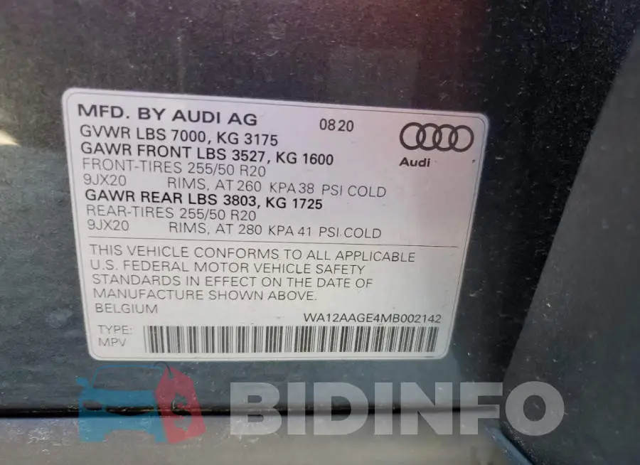 WA12AAGE4MB002142 Photo# 14
