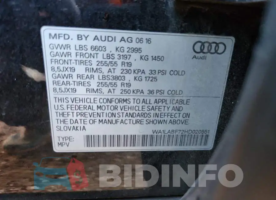 WA1LABF72HD020551 Photo# 14