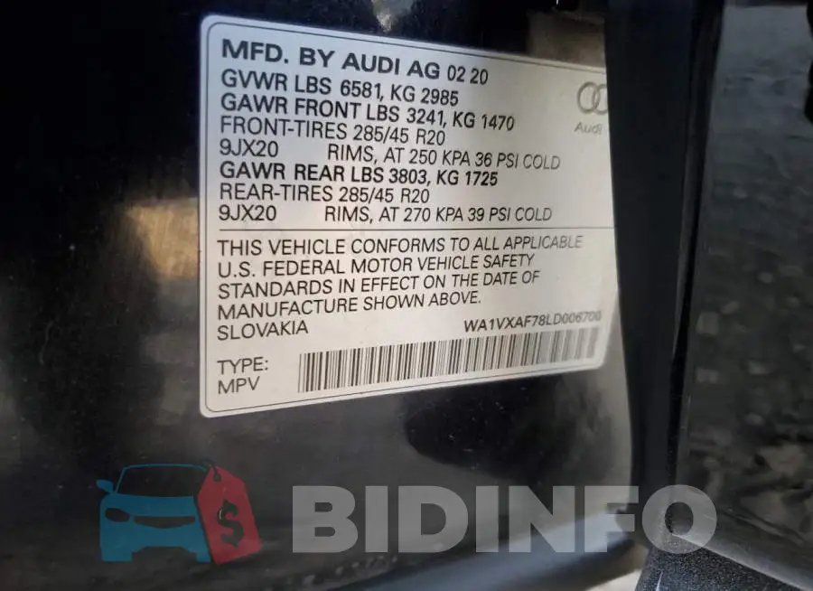 WA1VXAF78LD006700 Photo# 13