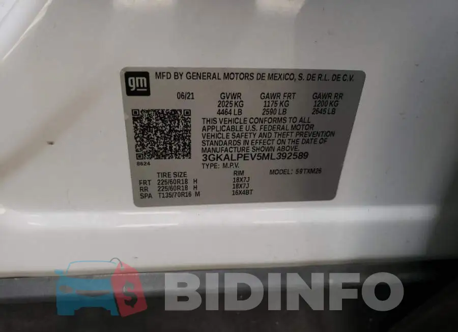 3GKALPEV5ML392589 Photo# 13
