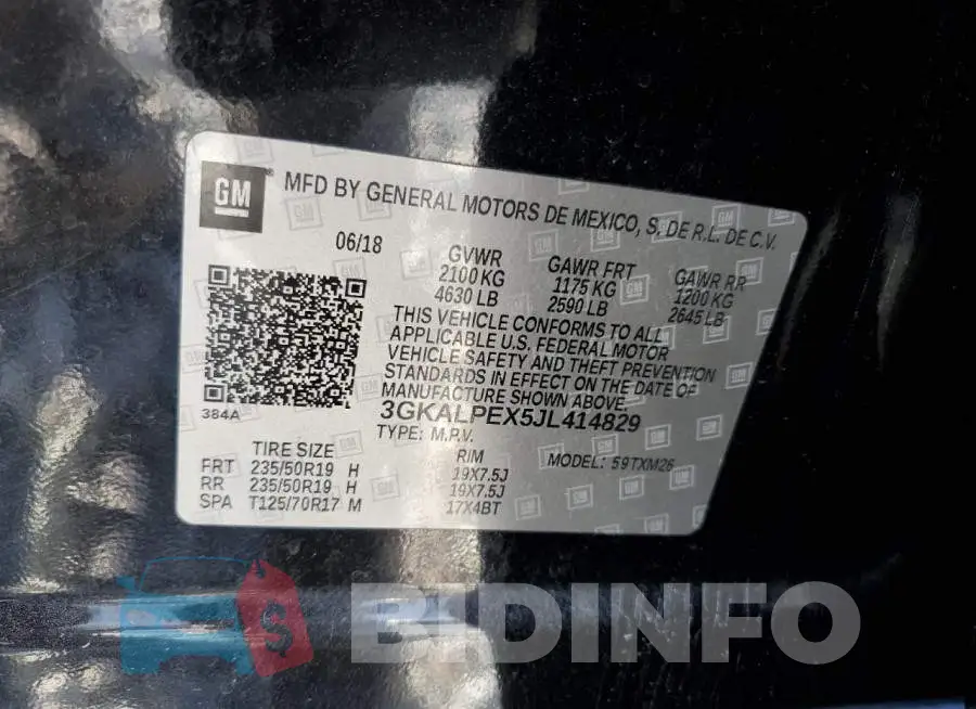 3GKALPEX5JL414829 Photo# 14