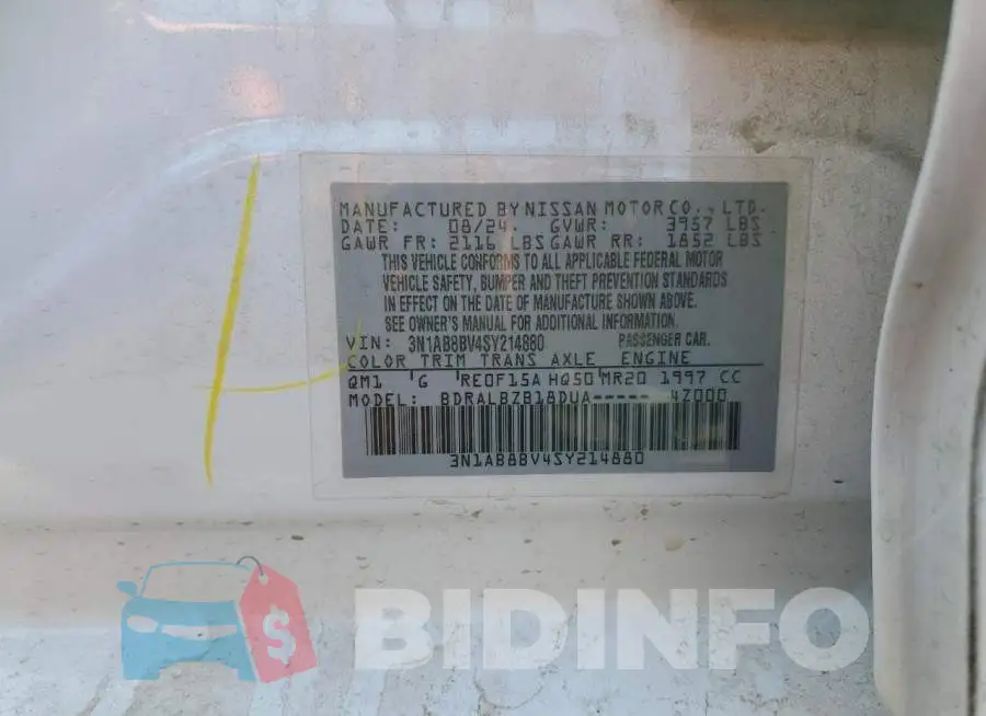 3N1AB8BV4SY214880 Photo# 13