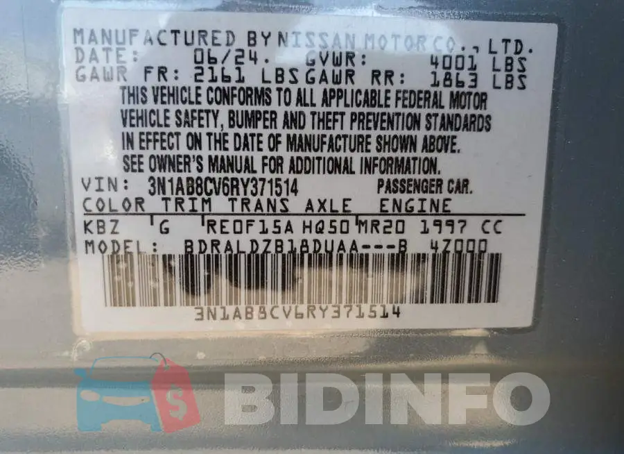 3N1AB8CV6RY371514 Photo# 12