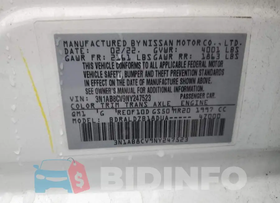 3N1AB8CV9NY247523 Photo# 12